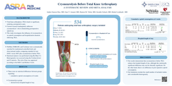 Thumbnail for CRYONEUROLYSIS BEFORE TOTAL KNEE ARTHROPLASTY: A SYSTEMATIC REVIEW AND META-ANALYSIS