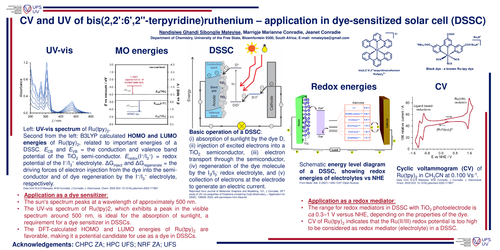 Preview of CV and UV of bis(2,2':6',2"-terpyridine)ruthenium – application in dye-sensitized solar cell (DSSC)