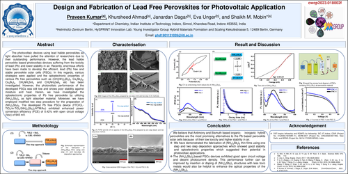 Preview of Design and Fabrication of Lead Free Perovskites for Photovoltaic Application