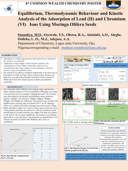 Thumbnail for Equilibrium, Thermodynamic Behaviour and Kinetic Analysis of the Adsorption of Lead (II) and Chromium (VI)   Ions Using Moringa Olifera Seeds