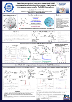 Thumbnail for Base-free synthesis of benchtop stable Ru(III)-NHC complexes from RuCl₃·3H₂O and their use as precursors for Ru(II)-NHC complexes