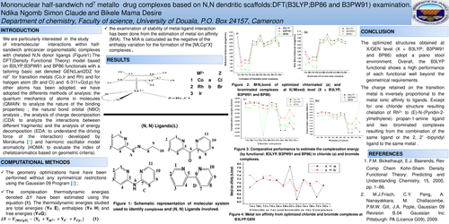 Preview of MONONUCLEAR HALF-SANDWICH nd⁷ METALLO DRUG COMPLEXES BASED ON BIDENTATE N∩N DENDRITIC SCAFFOLDS: DFT (B3LYP; BP86 AND B3PW91) EXAMINATION.