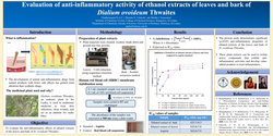 Thumbnail for Evaluation of anti-inflammatory activity of ethanol extracts of leaves and bark of Dialium ovoideum Thwaites