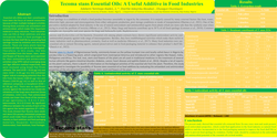 Preview of Tecoma stans essential oils: a useful additive in food industries