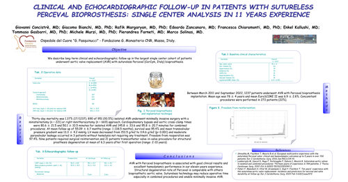 Preview of Clinical And Echocardiographic Follow-up In Patiens With Sutureless Perceval Bioprosthesis: Single Center Analysis In 11 Years Experience