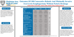 Thumbnail for Outcomes Of 100 Consecutive Robotic And Minimally Invasive Ivor-lewis Esophagectomy Without Pyloric Drainage