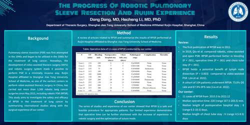 Preview of The Progress Of Robotic Pulmonary Sleeve Resection And Ruijin Experience