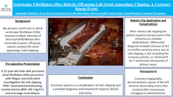 Thumbnail for Ventricular Fibrillation After Robotic Off-pump Left Atrial Appendage Clipping. A Coronary Spasm Event.
