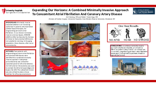 Preview of Expanding Our Horizons: A Combined Minimally Invasive Approach To Concomitant Atrial Fibrillation And Coronary Artery Disease