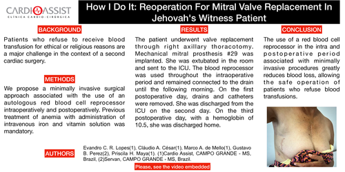 Preview of How I Do It: Reoperation For Mitral Valve Replacement In Jehovah's Witness Patient