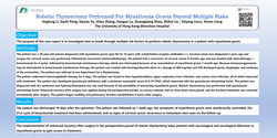 Thumbnail for Robotic Thymectomy Performed For Myasthenia Gravis Beyond Multiple Risks