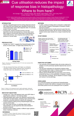 Thumbnail for CUE UTILISATION REDUCES THE IMPACT OF RESPONSE BIAS IN HISTOPATHOLOGY