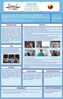 Thumbnail for INCREASE THE SATISFACTION OF EFFECTIVE COMMUNICATION IN PATIENTS WITH DEAF DISABILITIES TO PREVENT UNEXPECTED EVENTS