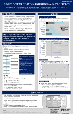 Thumbnail for CANCER PATIENT DIAGNOSIS EXPERIENCE AND CARE QUALITY
