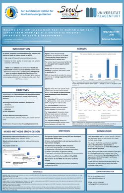 Thumbnail for RESULTS OF A SELF-ASSESSMENT TOOL IN MULTIDISCIPLINARY CANCER TEAM MEETINGS AT A UNIVERSITY HOSPITAL: POTENTIALS FOR QUALITY IMPROVEMENT