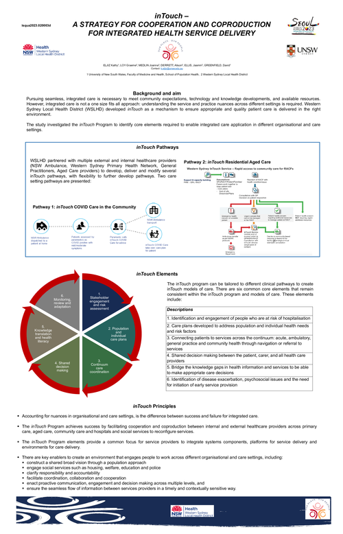 Preview of INTOUCH – A STRATEGY FOR COOPERATION AND COPRODUCTION FOR INTEGRATED HEALTH SERVICE DELIVERY
