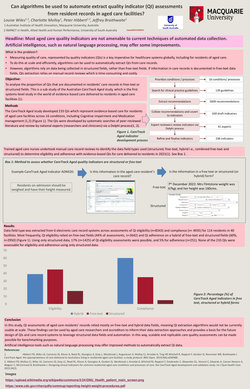 Thumbnail for CAN ALGORITHMS AUTOMATICALLY EXTRACT QUALITY INDICATOR (QI) ASSESSMENTS FROM RESIDENT RECORDS IN AGED CARE FACILITIES?