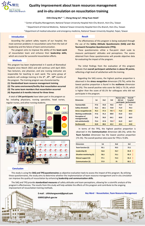 Preview of QUALITY IMPROVEMENT ABOUT TEAM RESOURCES MANAGEMENT AND IN-SITU SIMULATION ON RESUSCITATION TRAINING