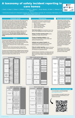 Thumbnail for A TAXONOMY OF SAFETY INCIDENT REPORTING IN CARE HOMES