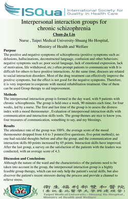 Thumbnail for INTERPERSONAL INTERACTION GROUPS FOR CHRONIC SCHIZOPHRENIA