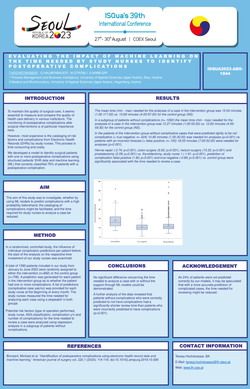 Thumbnail for EVALUATING THE IMPACT OF MACHINE LEARNING ON THE TIME NEEDED BY STUDY NURSES TO IDENTIFY POSTOPERATIVE COMPLICATIONS
