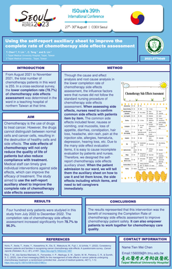 Thumbnail for USING THE SELF-REPORT AUXILIARY SHEET TO IMPROVE THE COMPLETE RATE OF CHEMOTHERAPY SIDE EFFECTS ASSESSMENT