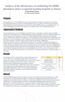 Thumbnail for A STUDY ON THE EFFECT OF THE DISTRICT TEACHING HOSPITAL LAUNCHED PRE-ESRD PHARMACIST OUTPATIENT