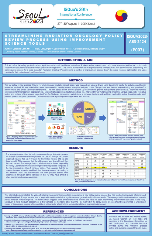 Preview of STREAMLINING RADIATION ONCOLOGY POLICY REVIEW PROCESS USING IMPROVEMENT SCIENCE TOOLS