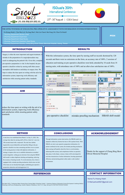 Preview of THE EFFECTIVENESS OF ENHANCING PRE-OPERATIVE ASSESSMENT WITH INFORMATION SYSTEM INTERVENTION