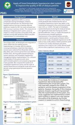 Thumbnail for APPLY OF SMART INTRADIALYTIC HYPOTENSION ALARM SYSTEM TO IMPROVE THE MEDICAL QUALITY IN HEMODIALYSIS UNIT