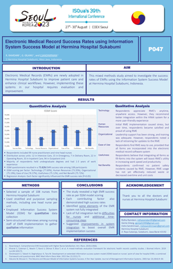 Thumbnail for ELECTRONIC MEDICAL RECORD SUCCESS RATES BASED ON A NURSE'S PERSPECTIVE AT HERMINA HOSPITAL SUKABUMI INDONESIA: A MIXED METHODS STUDY