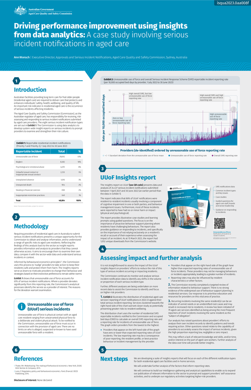 Preview of DRIVING PERFORMANCE IMPROVEMENT USING INSIGHTS FROM DATA ANALYTICS - A CASE STUDY INVOLVING SERIOUS INCIDENT NOTIFICATIONS IN AGED CARE