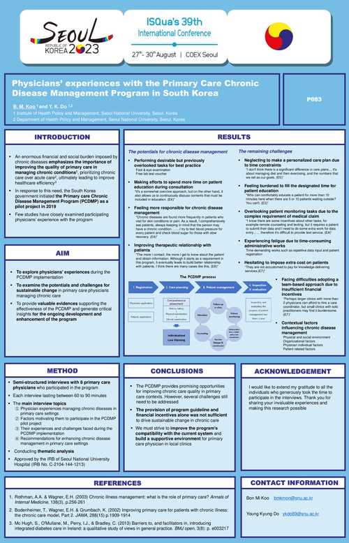 Preview of PHYSICIANS' EXPERIENCES OF THE PRIMARY CARE CHRONIC DISEASE MANAGEMENT PROGRAM