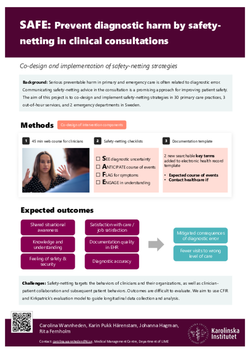 Thumbnail for SAFE: A CO-DESIGN STUDY WITH PATIENTS, CAREGIVERS, AND CLINICIANS TO DEVELOP EDUCATIONAL MATERIAL AND IMPLEMENTABLE STRATEGIES FOR APPLYING SAFETY-NETTING ADVICE IN PRIMARY AND EMERGENCY CARE SETTINGS
