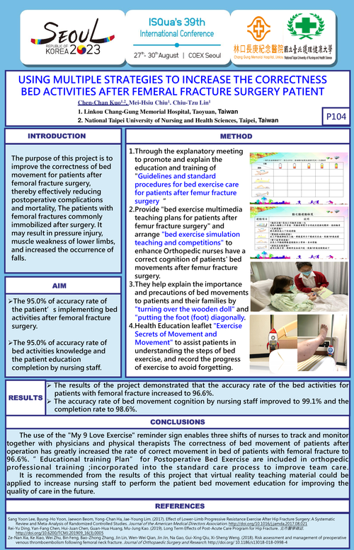 Preview of USING MULTIPLE STRATEGIES TO INCREASE THE CORRECTNESS BED ACTIVITIES AFTER FEMERAL FRACTURE
SURGERY PATIENT