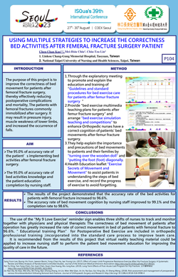 Thumbnail for USING MULTIPLE STRATEGIES TO INCREASE THE CORRECTNESS BED ACTIVITIES AFTER FEMERAL FRACTURE
SURGERY PATIENT