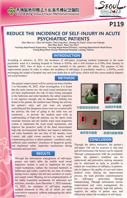 Thumbnail for REDUCE THE INCIDENCE OF SELF-INJURY IN ACUTE PSYCHIATRIC PATIENTS