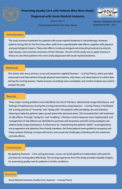Thumbnail for PROMOTING QUALITY CARE WITH PATIENTS WHO WERE NEWLY DIAGNOSED WITH ACUTE
MYELOID LEUKEMIA