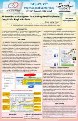 Thumbnail for AI-BASED EVALUATION SYSTEM FOR ANTICOAGULANT/ANTIPLATELET DRUG USE IN SURGICAL PATIENTS