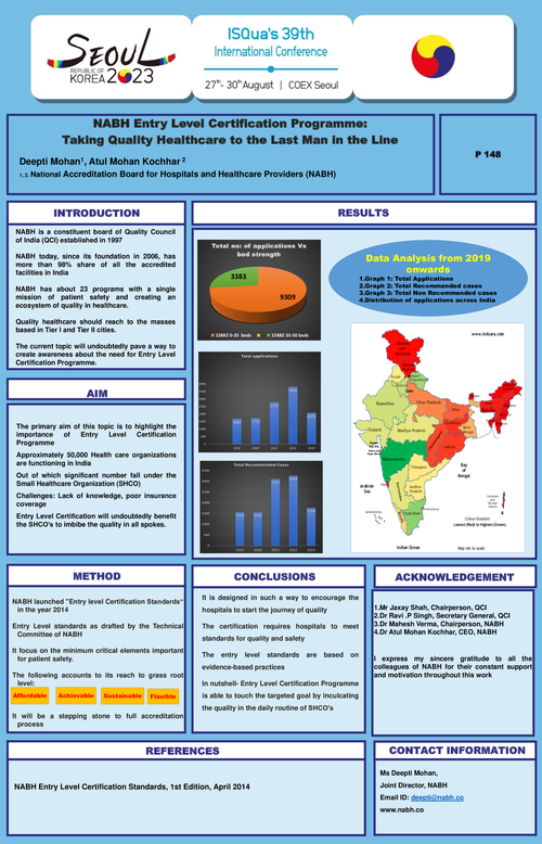 Preview of NABH ENTRY LEVEL CERTIFICATION PROGRAMME: TAKING QUALITY HEALTHCARE TO THE LAST MAN IN THE LINE