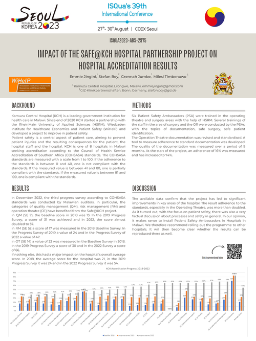 Preview of IMPACT OF THE SAFE@KCH HOSPITAL PARTNERSHIP PROJECT ON HOSPITAL ACCREDITATION RESULTS