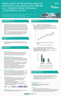 Thumbnail for APPLICATION OF PREVENTING RISKS OF INFECTIONS AND MEDICATION ERRORS IN IV THERAPY (PRIME) PROGRAM: A DESCRIPTIVE STUDY