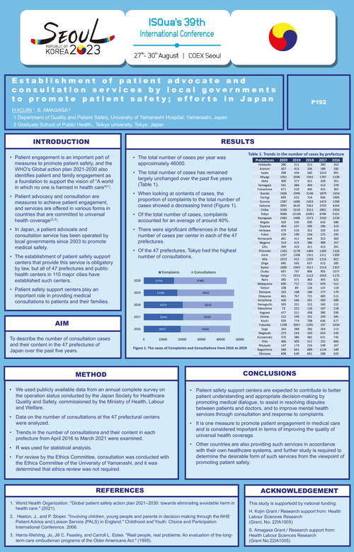 Preview of ESTABLISHMENT OF PATIENT ADVOCATE AND CONSULTATION SERVICES BY LOCAL GOVERNMENTS TO PROMOTE PATIENT SAFETY; EFFORTS IN JAPAN