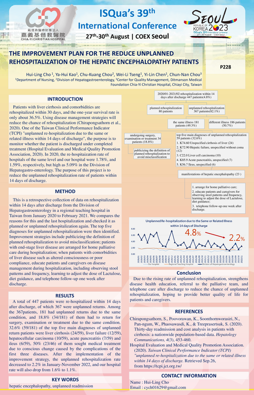Preview of THE IMPROVEMENT PLAN FOR THE REDUCE UNPLANNED REHOSPITALIZATION OF THE HEPATIC ENCEPHALOPATHY PATIENTS