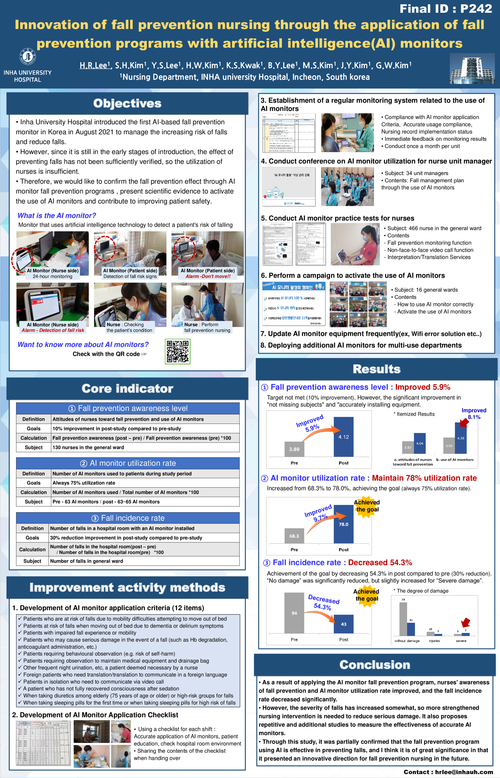 Preview of INNOVATION OF FALL PREVENTION NURSING THROUGH THE APPLICATION OF FALL PREVENTION PROGRAMS FOR ARTIFICIAL INTELLIGENCE (AI) MONITORS