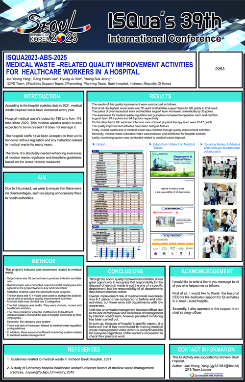 Preview of MEDICAL WASTE - RELATED QUALITY IMPROVEMENT ACTIVITIES FOR HEALTHCARE WORKERS IN A HOSPITAL.