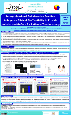 Thumbnail for INTERPROFESSIONAL COLLABORATIVE PRACTICE TO IMPROVE CLINICAL STAFF’S ABILITY TO PROVIDE HOLISTIC HEALTH CARE FOR PATIENT’S TRACHEOSTOMY