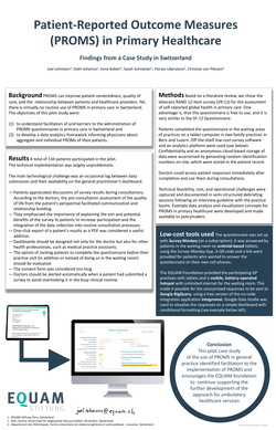 Thumbnail for PATIENT-REPORTED OUTCOME MEASURES (PROMS) IN PRIMARY HEALTHCARE: FINDINGS FROM A CASE STUDY IN SWITZERLAND.