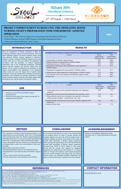 Thumbnail for PROJECT IMPROVEMENT IN REDUCING THE OPERATING ROOM NURSING STAFF'S PREPARATION TIME FOR ROBOTIC ASSISTED OPERATION