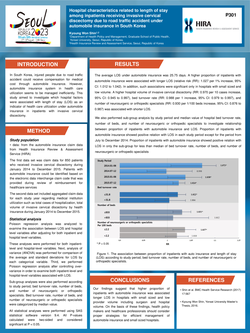 Thumbnail for HOSPITAL CHARACTERISTICS RELATED TO THE
HOSPITAL LENGTH OF STAY AMONG INPATIENTS
RECEIVING INVASIVE CERVICAL DISCECTOMY DUE
TO ROAD TRAFFIC ACCIDENTS UNDER AUTOMOBILE
INSURANCE IN SOUTH KOREA